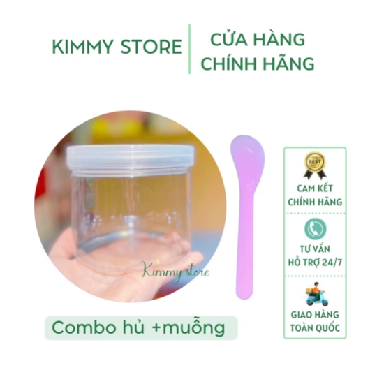 Combo hủ đựng kem+ muỗng múc kem đủ màu