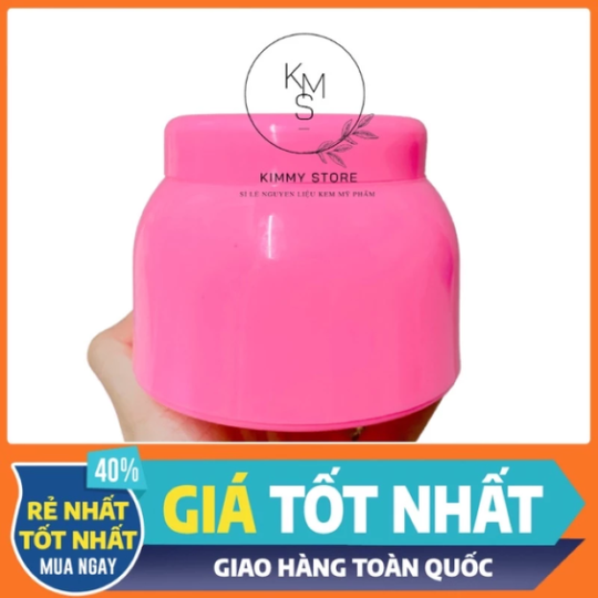 Lẻ hủ nhựa đựng kem bầu tròn 120g màu đỏ
