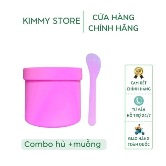 Combo hủ đựng kem+ muỗng múc kem đủ màu