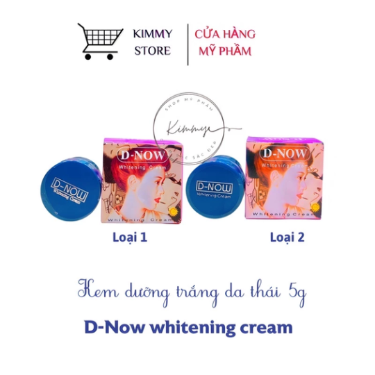 Lẻ 1 hộp 5g kem dưỡng trắng da Dnow chuẩn thái