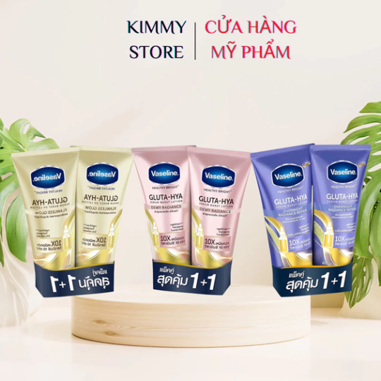 Combo 2 chai sữa dưỡng thể vaseline gluta hya 300ml thái lan