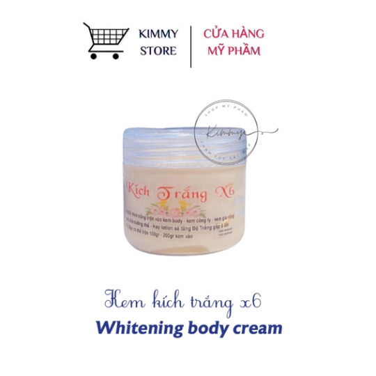Lẻ hộp kem kích trắng X6 hà anh màu vàng 30g