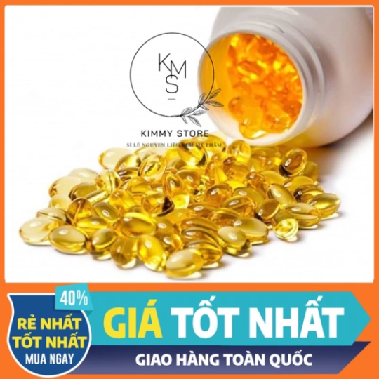 Lẻ 1 viên cấy trắng vitamin e dầu dưỡng màu vàng nhỏ