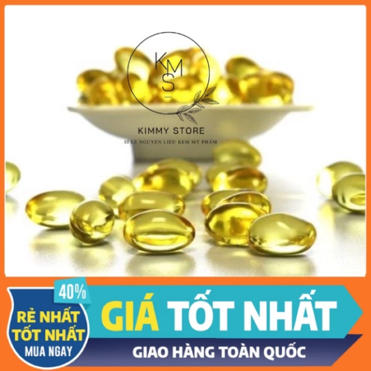 Lẻ 1 viên cấy trắng vitamin e dầu dưỡng màu vàng nhỏ