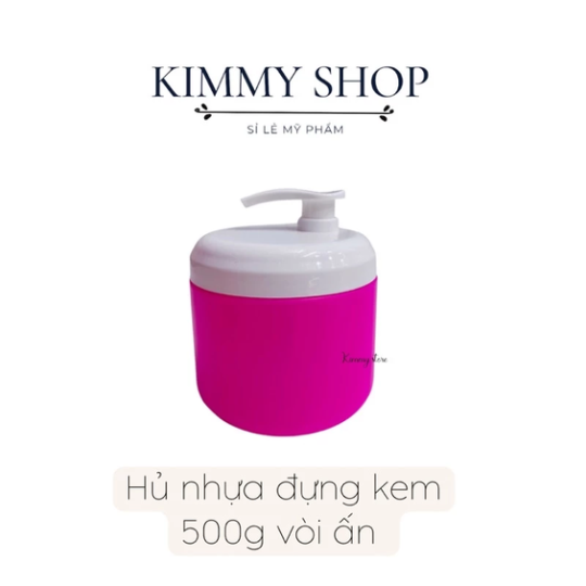 Hủ nhựa đựng kem 500g dạng vòi ấn nhiều màu Sẽ