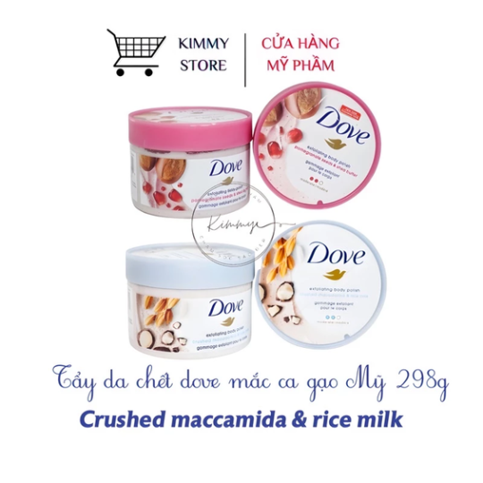 Tẩy tế bào chết Dove lựu đỏ Exfoliating Body Polish Scrub 298g
