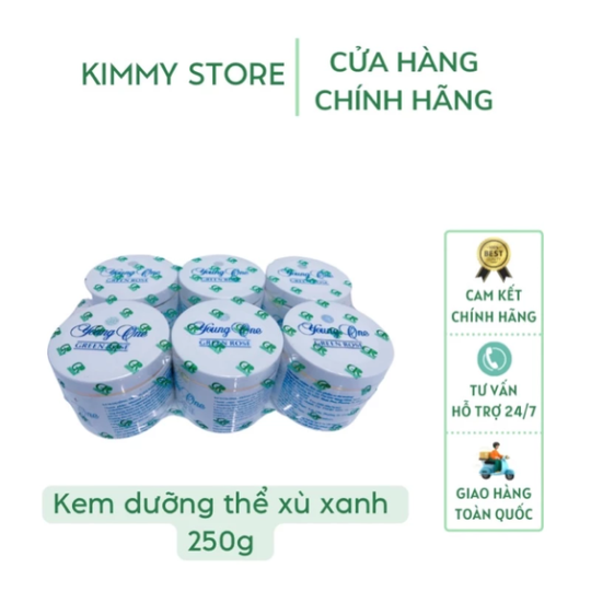 Lẻ hộp 250g kem dưỡng trắng da Young one xù xanh Greenrose