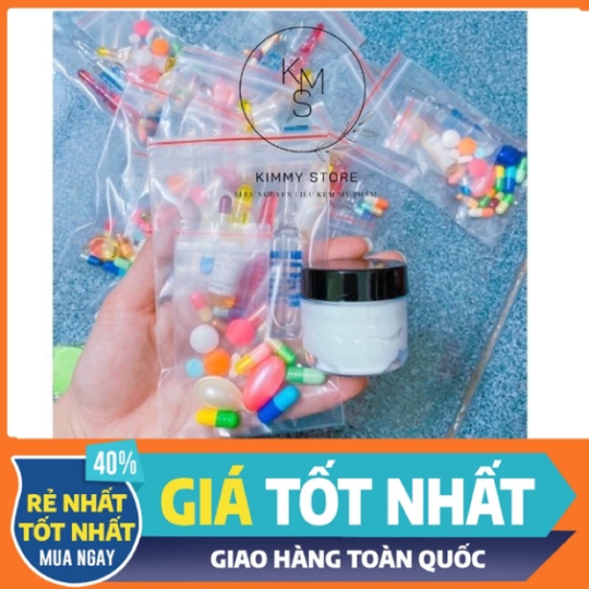 Combo set viên kích tẩy cấy trắng 20 viên và 3 ống