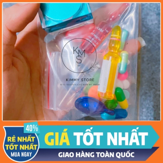 Combo set viên kích tẩy cấy trắng 20 viên và 3 ống