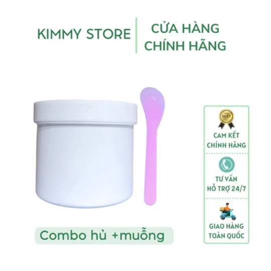 Combo hủ đựng kem+ muỗng múc kem đủ màu
