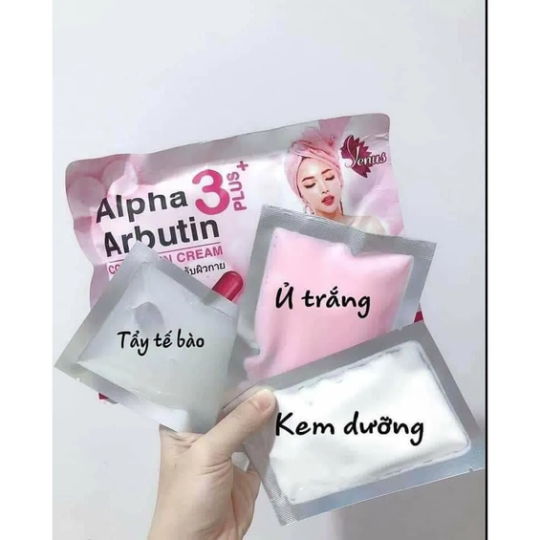 Bộ Ủ trắng body alpha arbutin collagen Cream 3plus