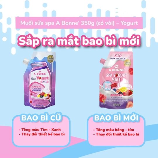 muối tắm sữa bò tẩy da chết A bonne spa milk salt thái lan 350g có vòi