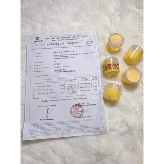 Lẻ hộp kem kích trắng X6 hà anh màu vàng 30g