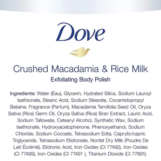 Tẩy da chết toàn thân Dove Exfoliating Body Polish bản mỹ 298gram