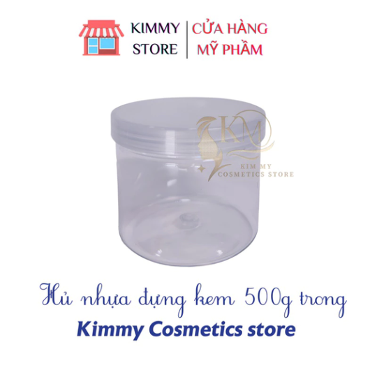 Hủ đựng kem 500g trong suốt
