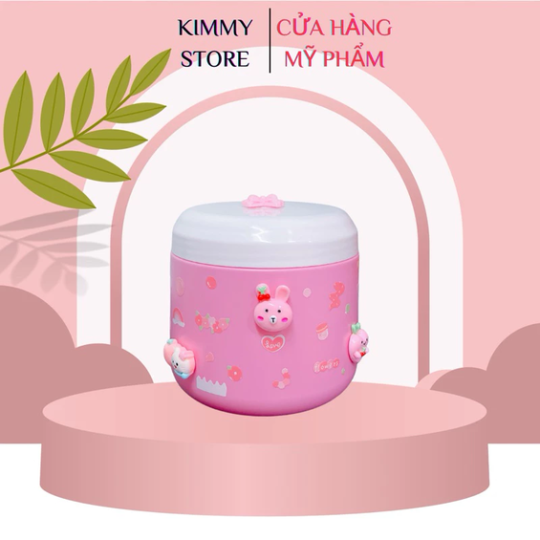 Hủ nhựa đựng kem 1kg dạng vòi ấn màu hồng