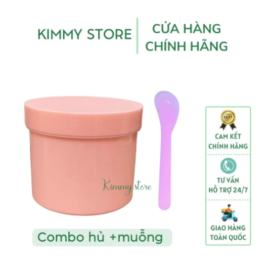 Combo hủ đựng kem+ muỗng múc kem đủ màu