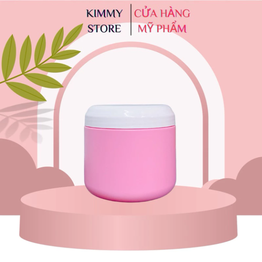 Hủ nhựa đựng kem 1kg dạng vòi ấn màu hồng