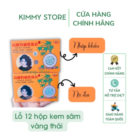 01 hộp kem sâm vàng 5g chuẩn thái 2 tem