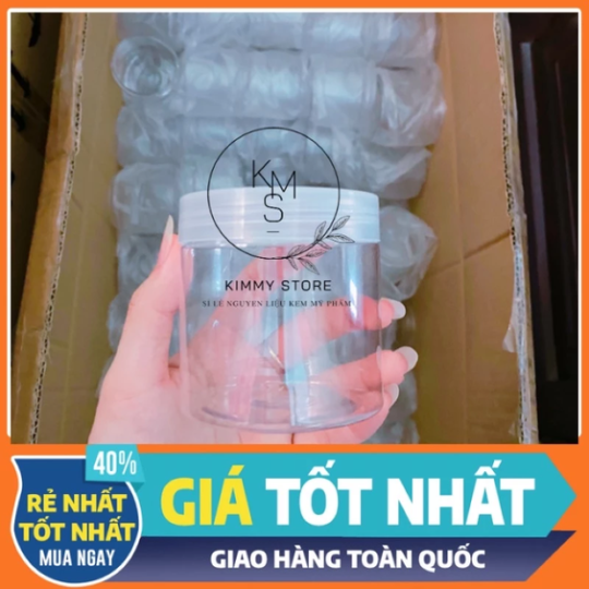 Lẻ hủ nhựa đựng kem 200g trong suốt
