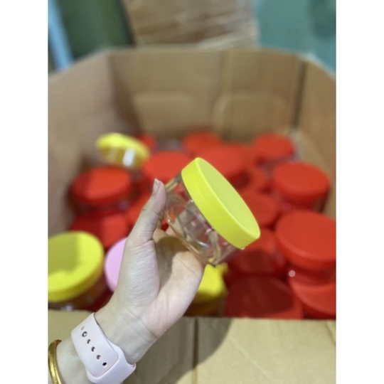 Hủ đựng kem 200g dẹp trong suốt nhiều màu