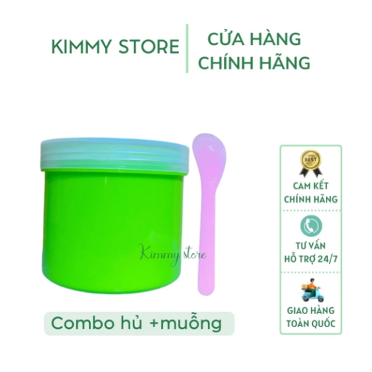 Combo hủ đựng kem+ muỗng múc kem đủ màu