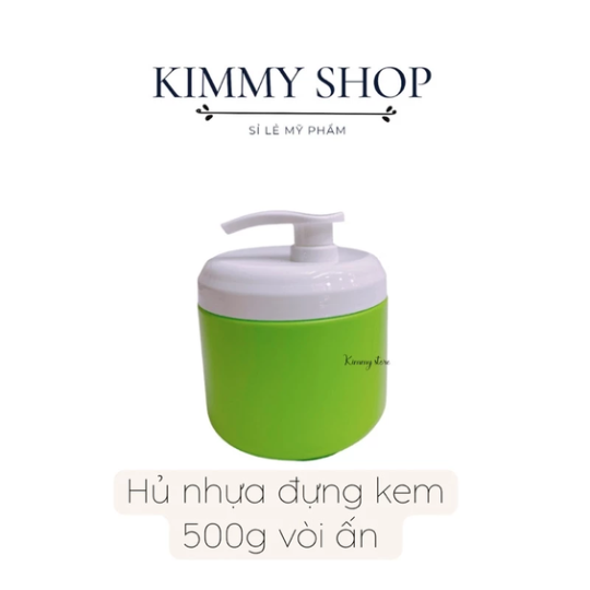 Hủ nhựa đựng kem 500g dạng vòi ấn nhiều màu Sẽ