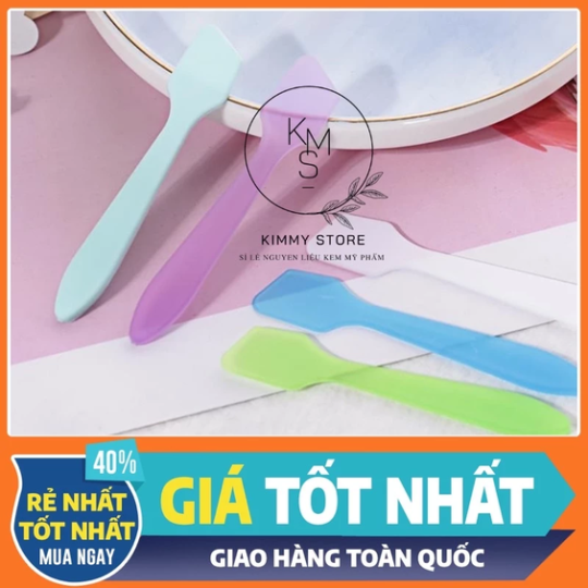 Muỗng que nhựa múc lấy kem mini nhiều màu