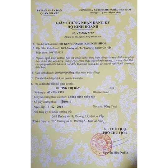 Lẻ hủ kem FOB màu vàng 80g
