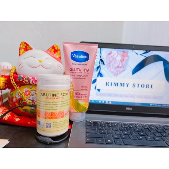 Combo kem dưỡng trắng da bạch ngọc liên + Abutine 3c3 lớn 500g
