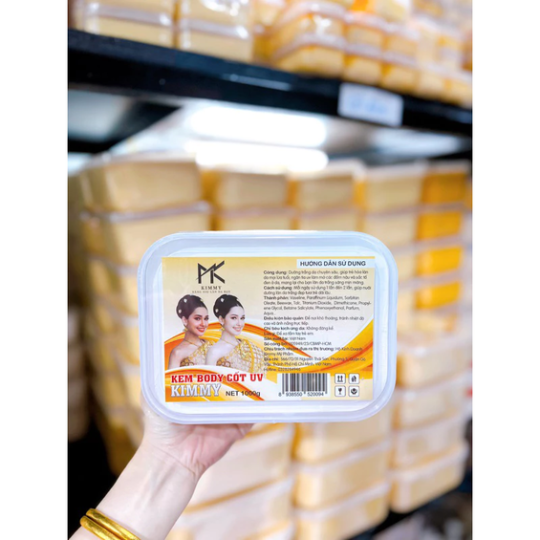 Lẻ 1 hộp 1kg kem body cốt uv kimmy màu trắng