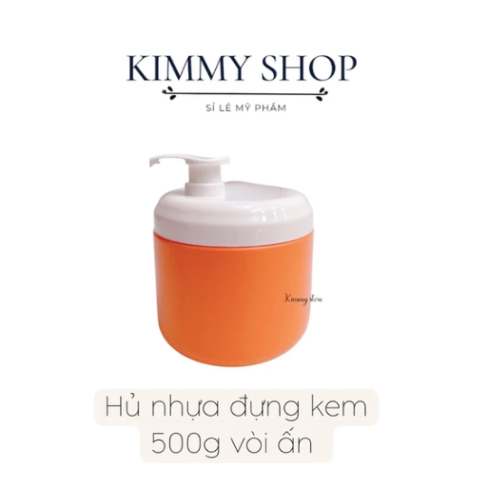 Hủ nhựa đựng kem 500g dạng vòi ấn nhiều màu Sẽ