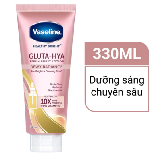 Vaseline gluta hya 10x chai 300ml màu vàng và hồng