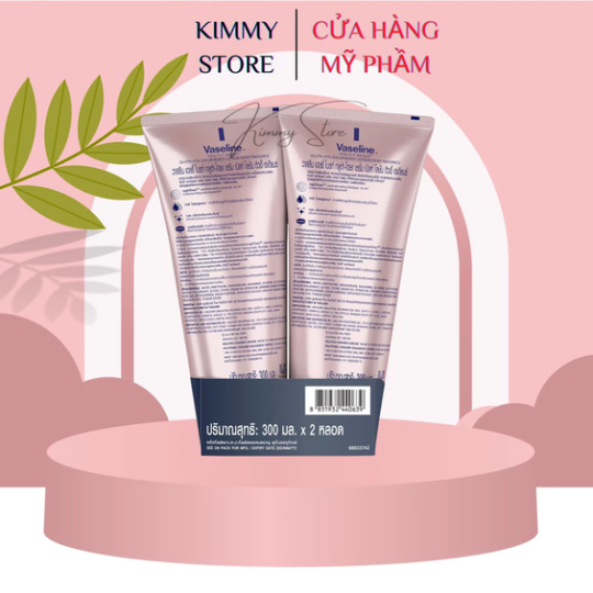 Bộ 3 vaseline gluta hya 10X và 50X chai hồng