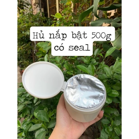 Hủ nhựa đựng kem 500g nắp bật nhựa cao cấp có seal bên trong