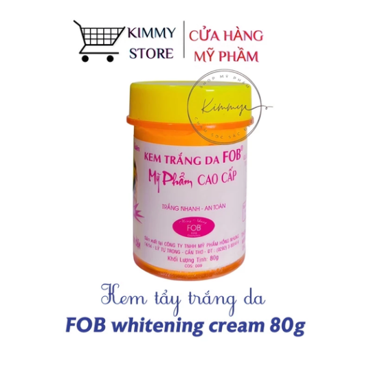 Lẻ hủ kem FOB màu vàng 80g
