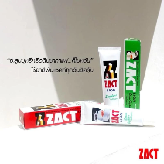 Kem Đánh Răng Zact Lion Plus giảm vết ố vàng Xuất Xứ Thái Lan - 160g