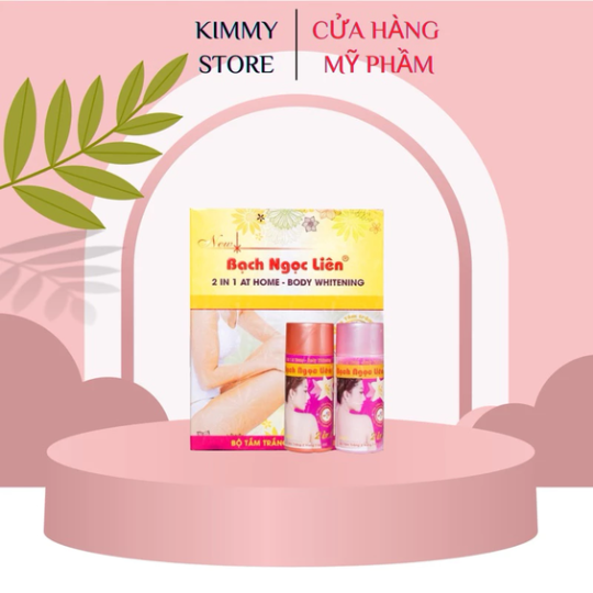 Bộ kem bạch ngọc liên và tắm trắng bạch ngọc liên 2 in 1 at home