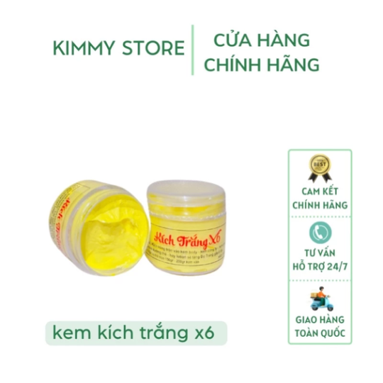 Lẻ hộp kem kích trắng X6 hà anh màu vàng 30g