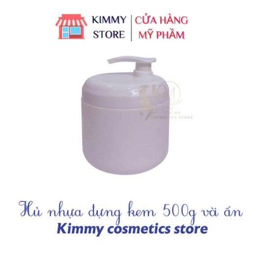 Hủ nhựa đựng kem 500g dạng vòi ấn nhiều màu Sẽ