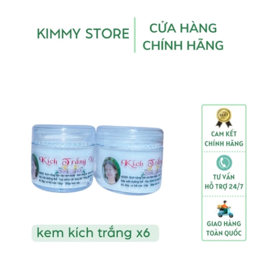Lẻ hộp kem kích trắng X6 hà anh màu vàng 30g