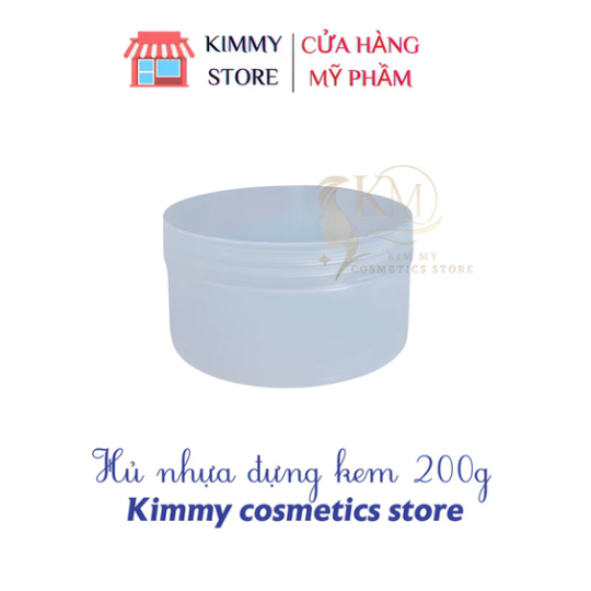Hủ nhựa đựng kem 250g trong mờ màu trắng và hồng