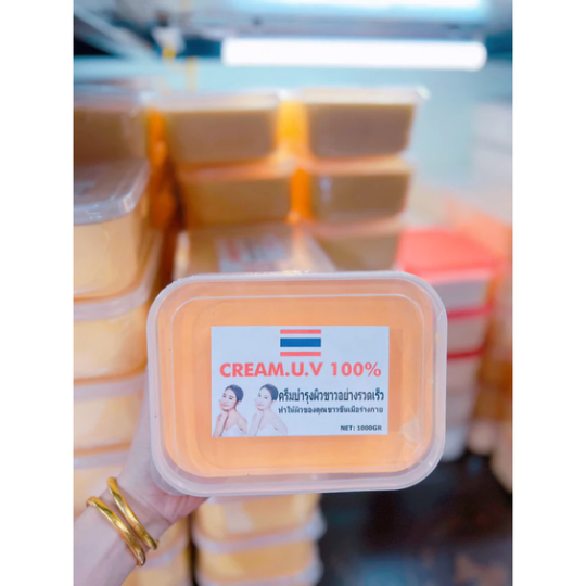 Lẻ hộp 1000g kem body cốt uv kimmy creamuv màu vàng đậm