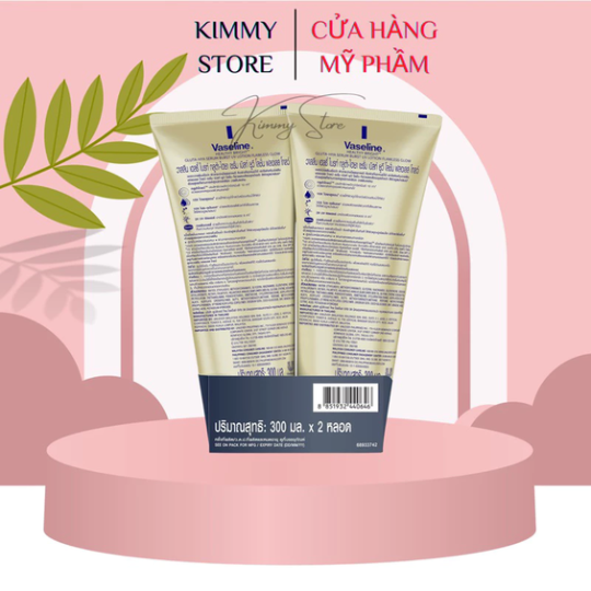 Bộ 3 vaseline gluta hya 10X và 50X chai hồng