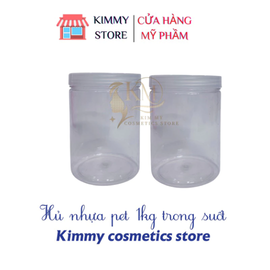 Lẻ hủ đựng kem 1kg nhựa pet trong suốt