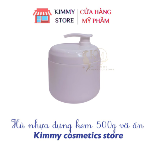 Hủ nhựa đựng kem 500g dạng vòi ấn nhiều màu Sẽ