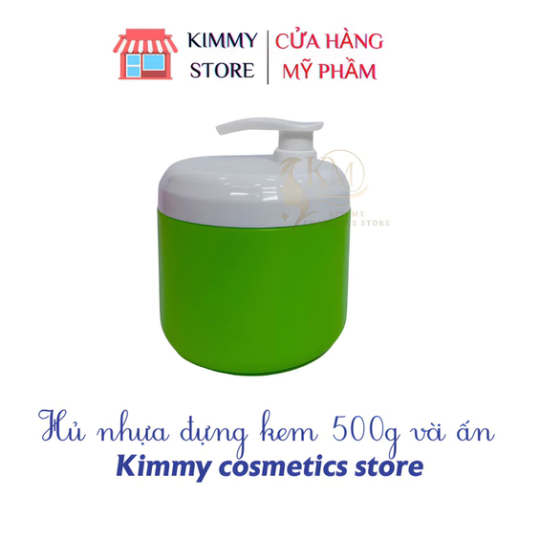 Hủ nhựa đựng kem 500g dạng vòi ấn nhiều màu Sẽ