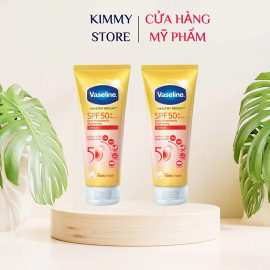 Combo dưỡng thể vaseline 50X + Viên cấy trắng alpha arbutin thái lan chính hãng