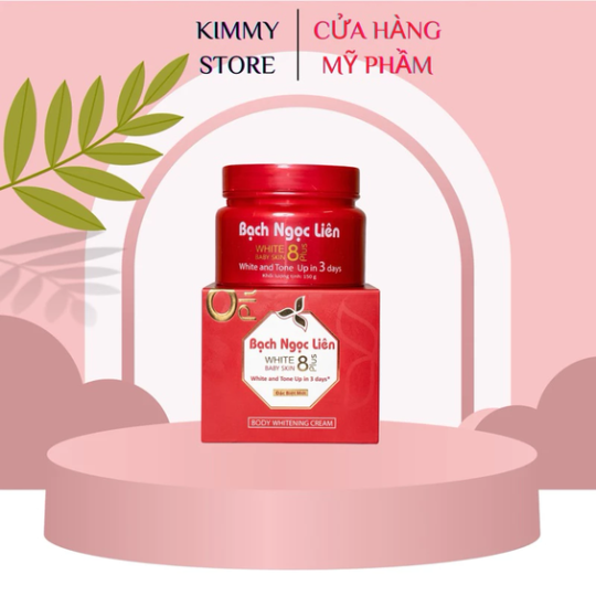 01 Hộp kem dưỡng trắng da bạch ngọc liên đỏ white baby skin 150g tặng kèm 1 chai lotion