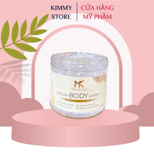 Lẻ hộp 500g serum body kimmy kích tẩy màu trắng trong suốt thuỷ tinh